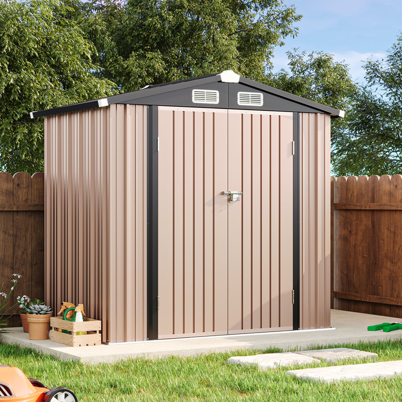 JolyDale 6 Ft. W X 4 Ft. D Outdoor Metal Storage Shed & Reviews